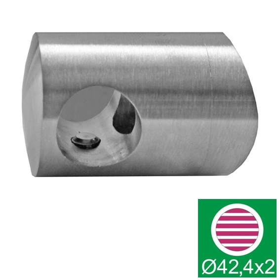Fuellstabhalter Edelstahl AISI 316 d12 Pfosten D42-4 mm rechts einstellbar-89-11A140833042-A.4