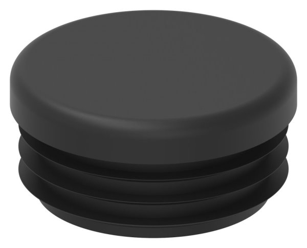 Einsteckkappe Kunststoff fuer Rundrohr Ø 33-7 mm Wandstaerke 1-0-2-0 mm schwarz-88-11177.34
