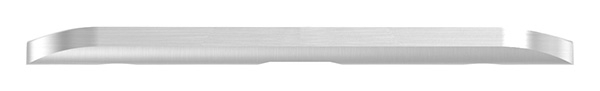 Handlaufanschlussplatte Edelstahl V2A 90x25x4 mm fuer Rohr Ø 42-4 mm lang geschliffen Korn 240-88-1160182-240.L