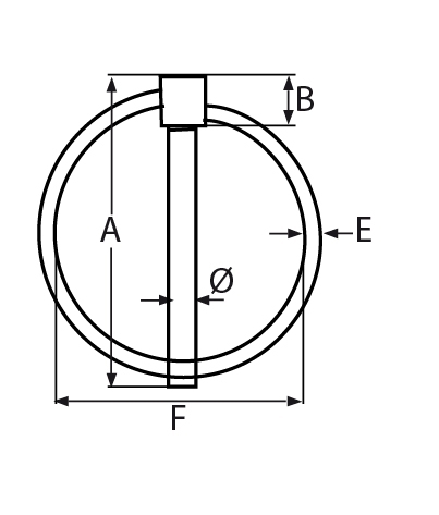 Klappsplint | mit Ring | V4A | 6 mm | VPE: 25