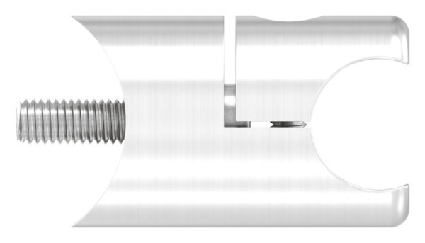 Halter Edelstahl V2A fuer Klemmprofil Ø 18 mm- Anschluss Ø 33-7 mm- geschliffen Korn 240-88-1155330.240