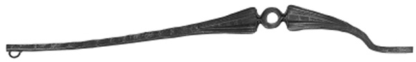 Bauchstab - Laenge- 945 mm - Material- 13x13 mm - Stahl S235JR- roh-30-1176.8