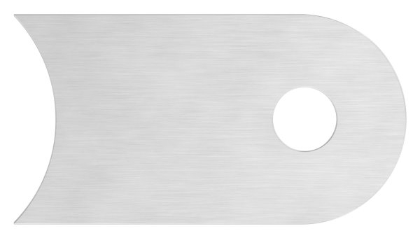 Anschweißlasche 50x30x6 mm Rundloch Ø 9 mm V2A