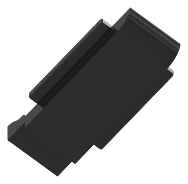 Sicherungsplatte Zinkdruckguss fuer Mod- 34 RAL 9005 matt-88-1134-BODEN-ZN0.9005