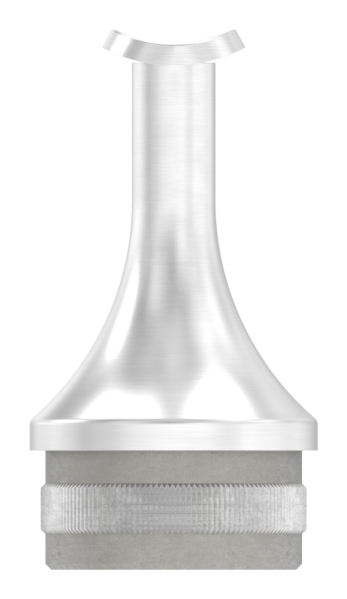 Stütze mit Halteplatte für Rundrohr Ø 42,4 mm + Stopfen für 48,3x2,0 mm V2A
