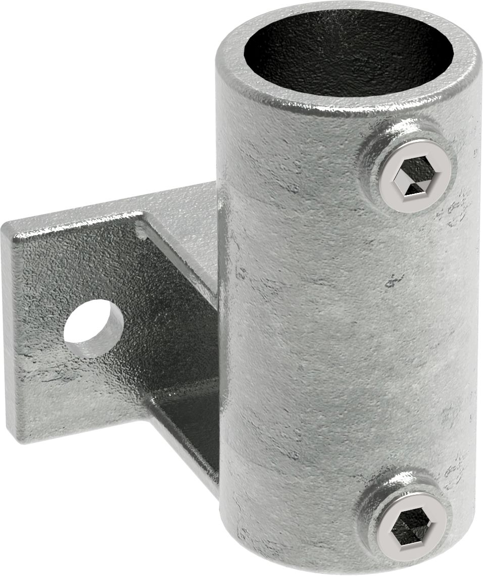 Rohrverbinder | Wandhalter Platte horizontal | 145C42 | 42,4 mm | 1 1/4" | Feuerverzinkt u. Elektrogalvanisiert