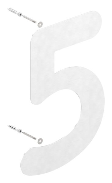 Hausnummer 5 | groß | Maße: 200 mm x 300 mm | V2A