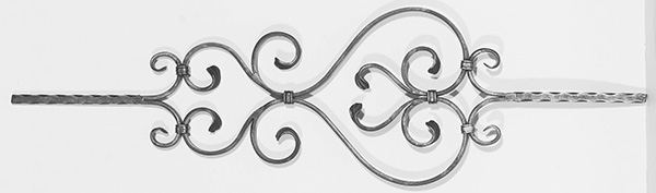 Zierstab - Laenge- 900 mm - Material- 12x12 mm - gehaemmert - Stahl -Roh- S235JR-30-1070.8