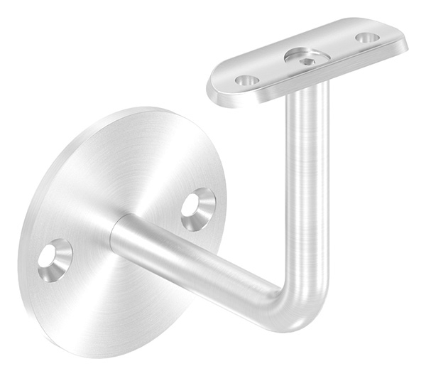 Handlaufhalter mit Ronde 70x4 mm und Halteplatte für Ø 42,4 mm V2A