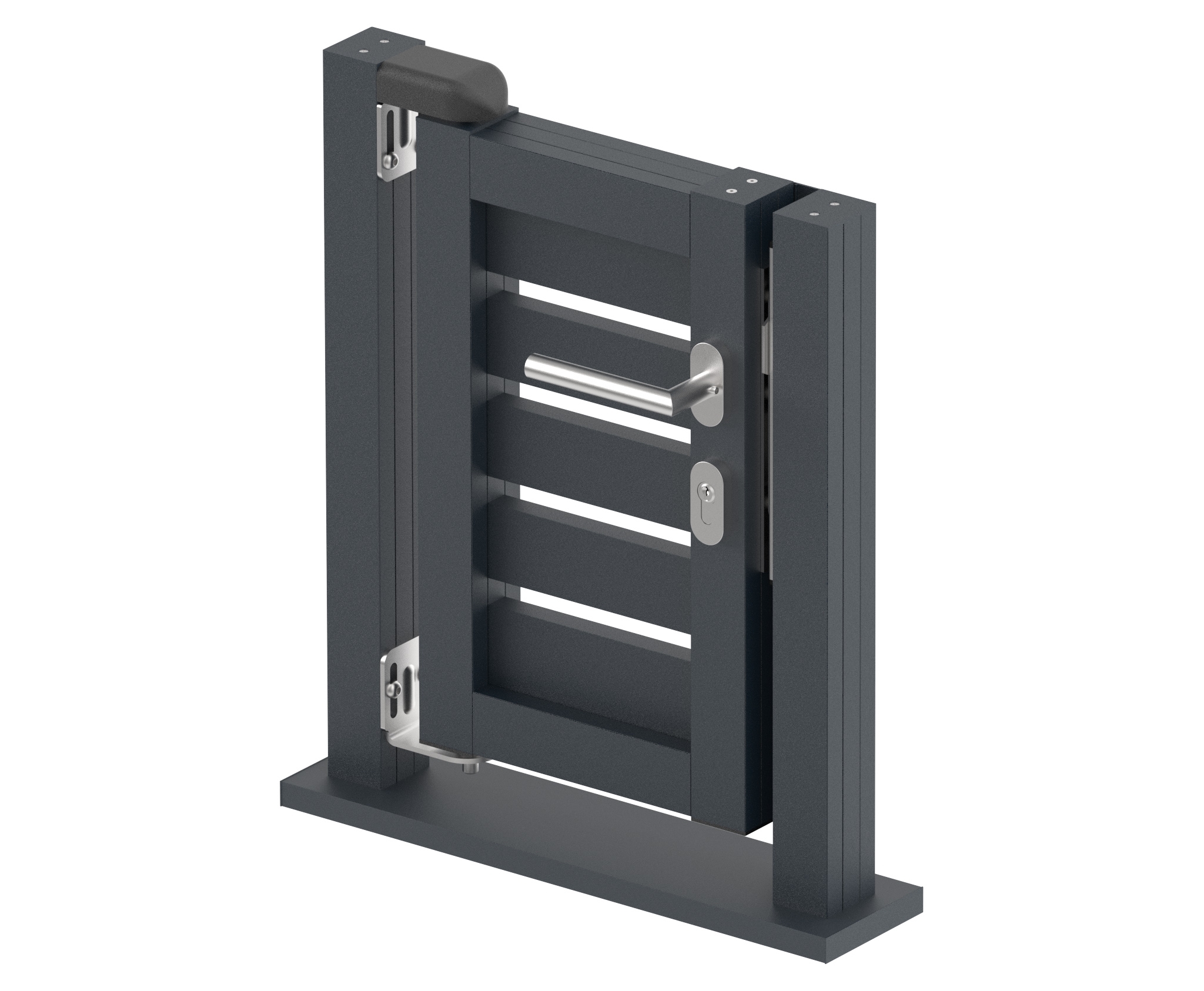 Gartentor Aluminium 450 x 560 mm pulverbeschichtet RAL 7016 Set-89-11FGSAMPLE09-A.4