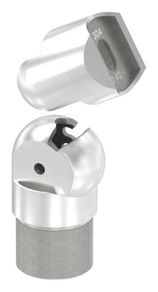 Gelenkstueck V2A fuer Rohr Ø 42-4 x 2-0 mm zum Anschrauben geschliffen K240-88-1156257-320.42