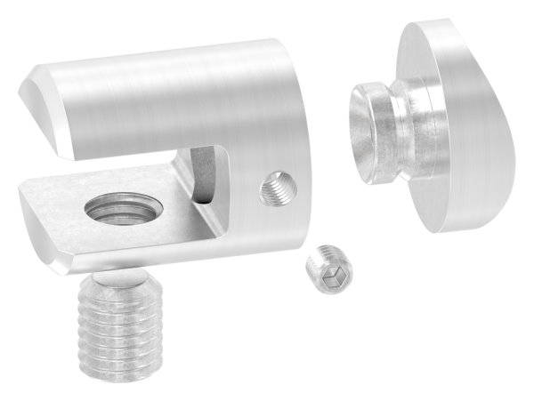 Querstab-Plattenhalter V2A Edelstahl Ø 25 mm – Anschluss 42,4 mm inkl. Schrauben