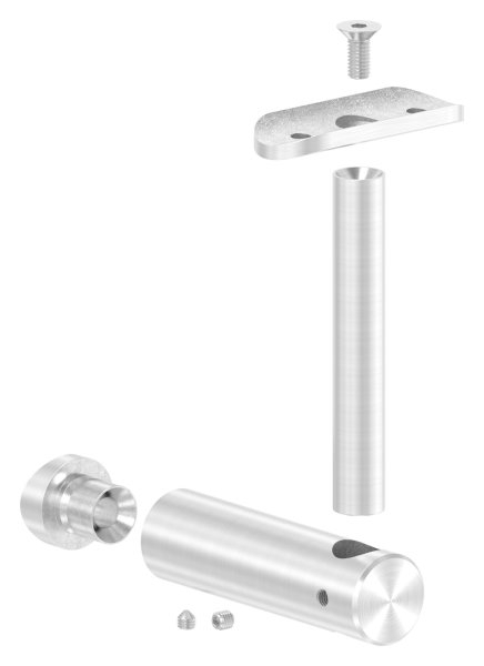 Handlaufhalter höhenverstellbar und Halteplatte für Ø 42,4 mm V2A