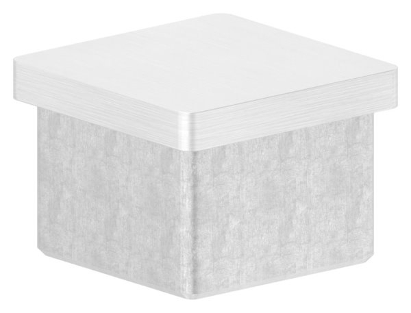 Endkappe für Rohr 35x35x2,0 mm zum Kleben V4A