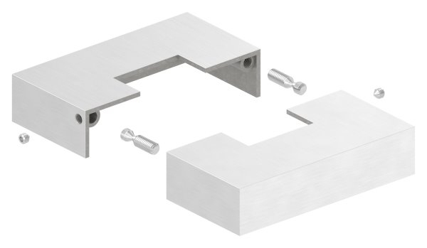 Abdeckrosette zweiteilig 109x109x25 mm fuer Vierkantrohr- 40x40 mm V4A-11-2534-ZT.1