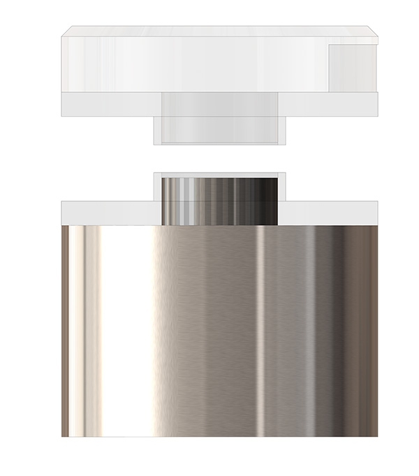 Glas-Punkthalter Unterteil Ø 30 mm V2A mit 10 mm Höhe