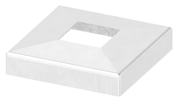 Abdeckrosette 108x108x25 mm für Vierkantrohr: 40x40 mm V2A