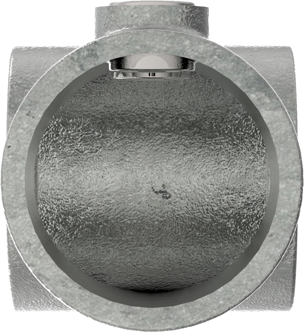 Rohrverbinder T-Stueck kurz Ø 21-3 mm -1-2- - Temperguss verzinkt - 101T21-101T21