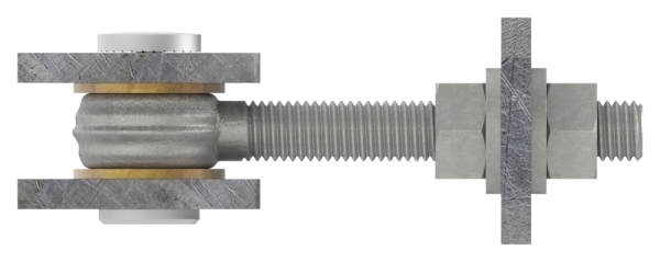 Torband M12 verstellbar Langlochlasche Stahl (roh) S235JR