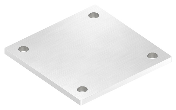 Ankerplatte Maße: 150 x 150 x 8 mm mit 4 Bohrungen á Ø 14 mm V2A