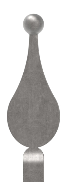 Zaunstab Länge: 1200 mm Material 14x14 mm + Spitze mit Kugel Stahl S235JR, roh