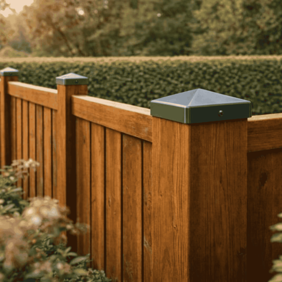 Pfostenkappe 120x120 mm Anthrazit RAL 7016 – 10er Set pulverbeschichtet inkl. Schrauben-60220-120-021