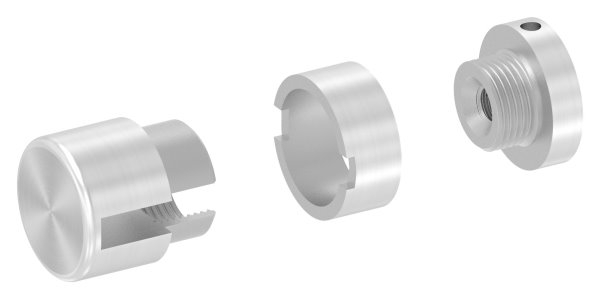 BRENK-fix® Grundhalter fuer Flachstaeb 20 x 6mm- V2A-88-11BR-F206M8.V2A