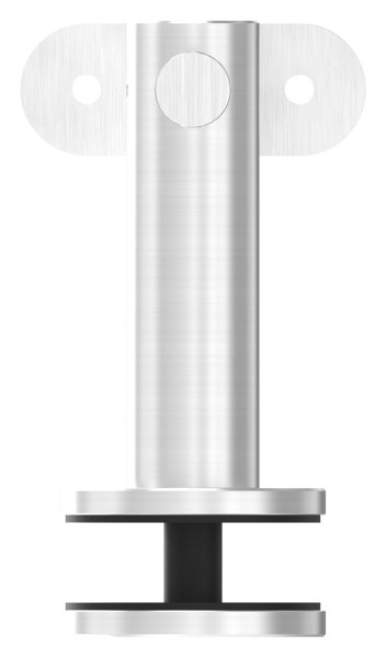 Handlaufhalter mit Gelenk für Glas und Halteplatte für flachen Anschluss V2A