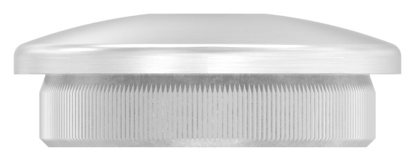 Stopfen leicht gewölbt V2A Vollmaterial für Ø 42,4x3,0 mm mit Bohrung 12,1 mm