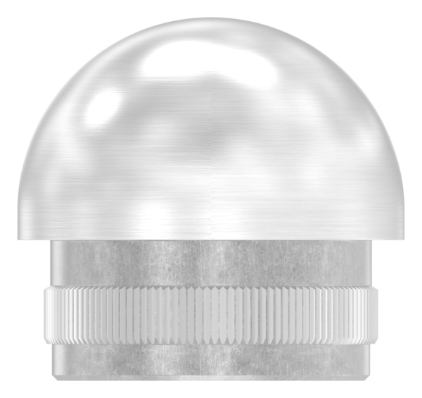 Einsteckkappe Edelstahl V2A fuer Rohr Ø 33-7 mm x 2-5 mm halbrund zum Einschlagen-88-1150268-240G.25