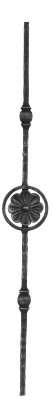 Zwischenstab | Länge: 900 mm | Material: 13x13 mm | gehämmert | Stahl S235JR, roh