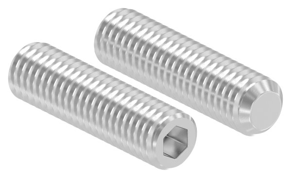 Gewindestift V2A Edelstahl M8 x 30 mm Innensechskant Kegelkuppe-10.M8-GEWINDESTIFT