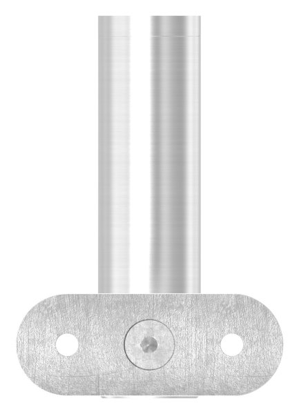 Handlaufhalter höhenverstellbar und Halteplatte für flachen Anschluss V2A