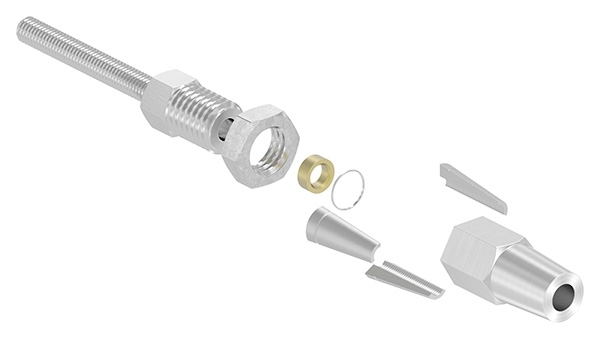 Gewindeterminal zur Selbstmontage | Für Seil Ø 4 mm | V4A