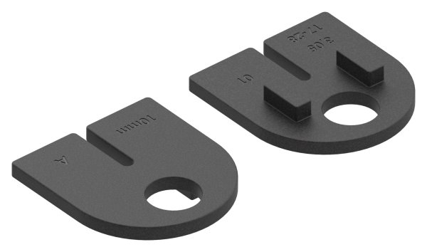 1 Paar Gummis zu Glasklemme 63x45x28 mm AbZ fuer 10 mm Glas ESG-10-2210ABZ.0
