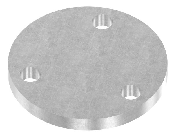 Ankerplatte 100x10 mm 3 Bohrungen |  Stahl roh