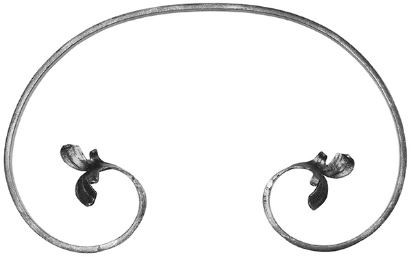 Leichtbarock - Masse- 200x315 mm - Material- 12x5 mm - Stahl S235JR- roh-30-1757.8