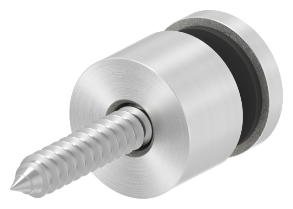 Glaspunkthalter Edelstahl V2A Ø 16 mm- Klemmbereich 4-0–8-0 mm- Anschluss flach- geschliffen-88-1160262.240