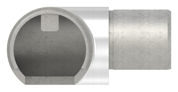 Verlaufsecke 90° | horizontal | für Nutrohr Ø 48,3 mm | V4A