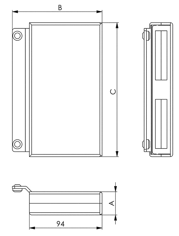 Gegenkasten 50 x 94 x 173mm, nicht geeignet für elektronische Türöffner | AMF Artikel: 17947