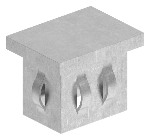 Stahlstopfen flach | für Rohr 40x30x2,0-3,0 mm | Stahl S235JR, roh