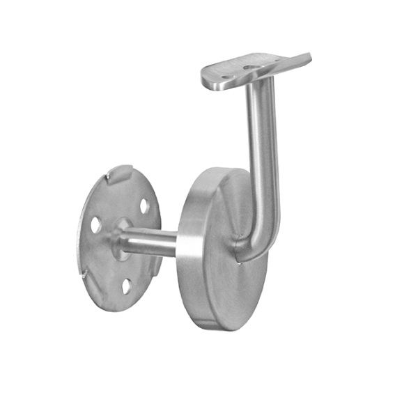 Handlaufhalter aus Edelstahl V2A – für Ø 42,4 mm Handlauf | mit Halteplatte zum Anschrauben