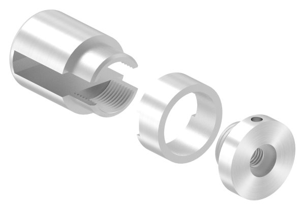 BRENK-fix® Grundhalter für Flachstäbe 30 x 8mm, ALU