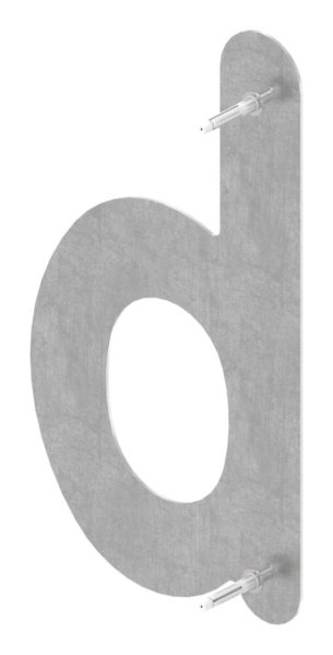 Buchstabe b | groß | Maße: 200 mm x 300 mm | V2A