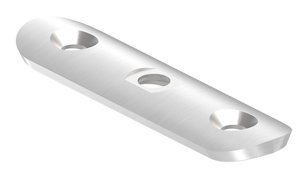 Handlaufanschlussplatte Edelstahl V2A 90x25x4 mm fuer Rohr Ø 42-4 mm lange Ausfuehrung-88-1160182-240-G.L