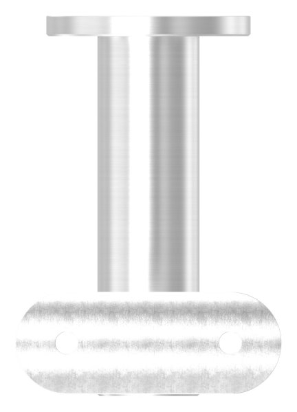 Handlaufhalter höhenverstellbar mit Halteplatte für Ø 42,4 mm V2A