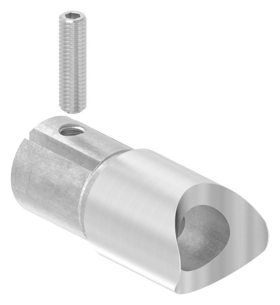 Anschlussstueck 90 V2A fuer Rohr Ø 33-7 mm mit Klemmschraube-11-3386.4-STUeCK