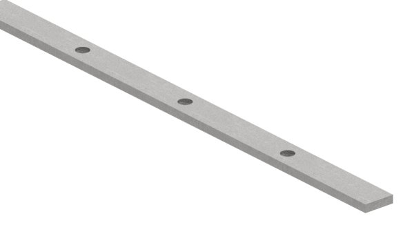 Lochleiste Stahl roh 30 x 8 mm fuer Stab Ø 12 mm- L 2 m- Lochabstand 132 mm-88-111457.8