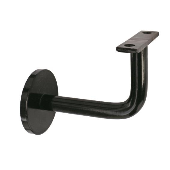 Handlaufhalter Stahl 90x60 mm- M8- D50 mm- schwarz-89-11Z125BLACK-A.4