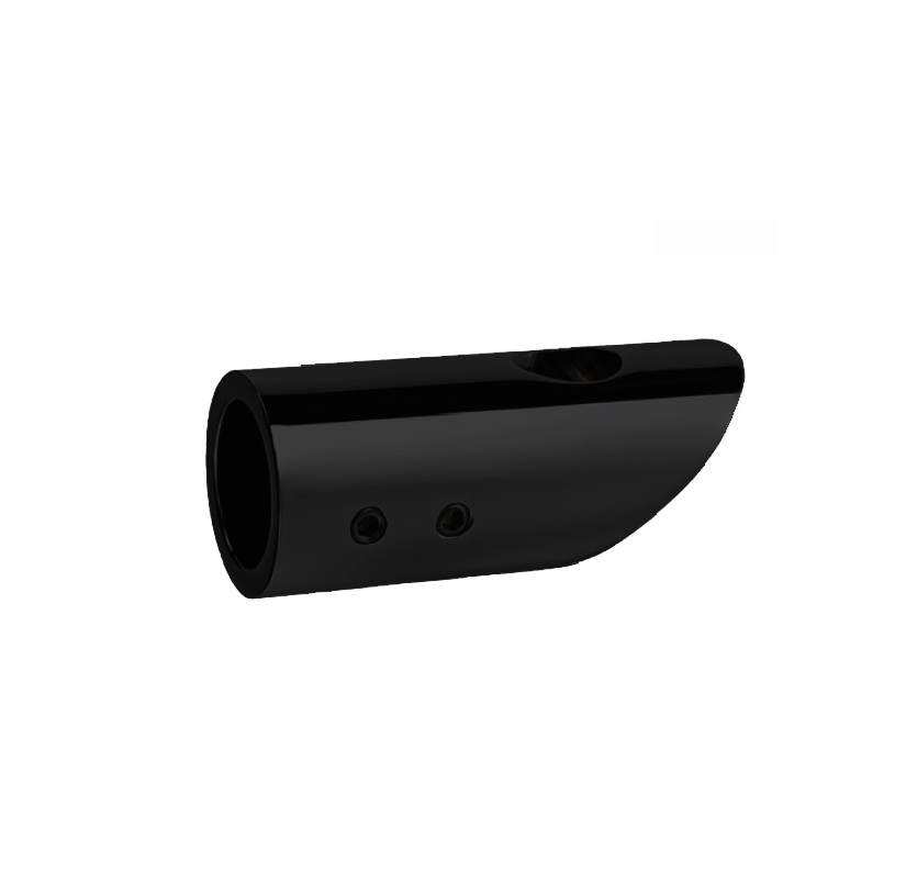 Wandanschluss 45 Messing fuer Rohr Ø 19 mm schwarz oxidiert-89-11GSBLACKZP124S-A.4